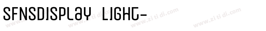 SFNSDisplay Light字体转换 SFNSDisplay Light字体转换